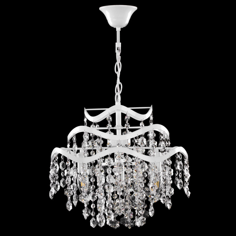 Подвесная люстра Freya Charlotte FR1001PL-04W, диаметр 41 см, белый