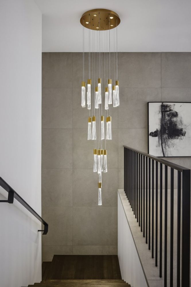 Подвесная люстра 60 см, 155W, 4000К MODELUX ML.89138.25 BS бронза