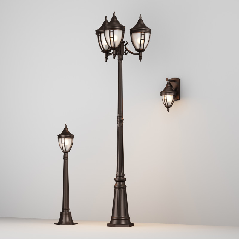 Садово-парковый светильник Maytoni Novara O026FL-03B, черный