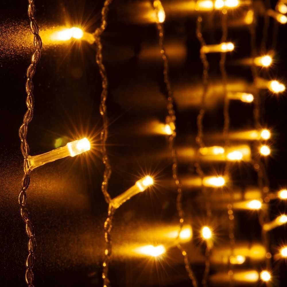 ПОДАРОК ПРИ ЗАКАЗЕ ОТ 20 000 руб, стоимость 500 руб - Гирлянда занавес теплый белый 1,5*1м