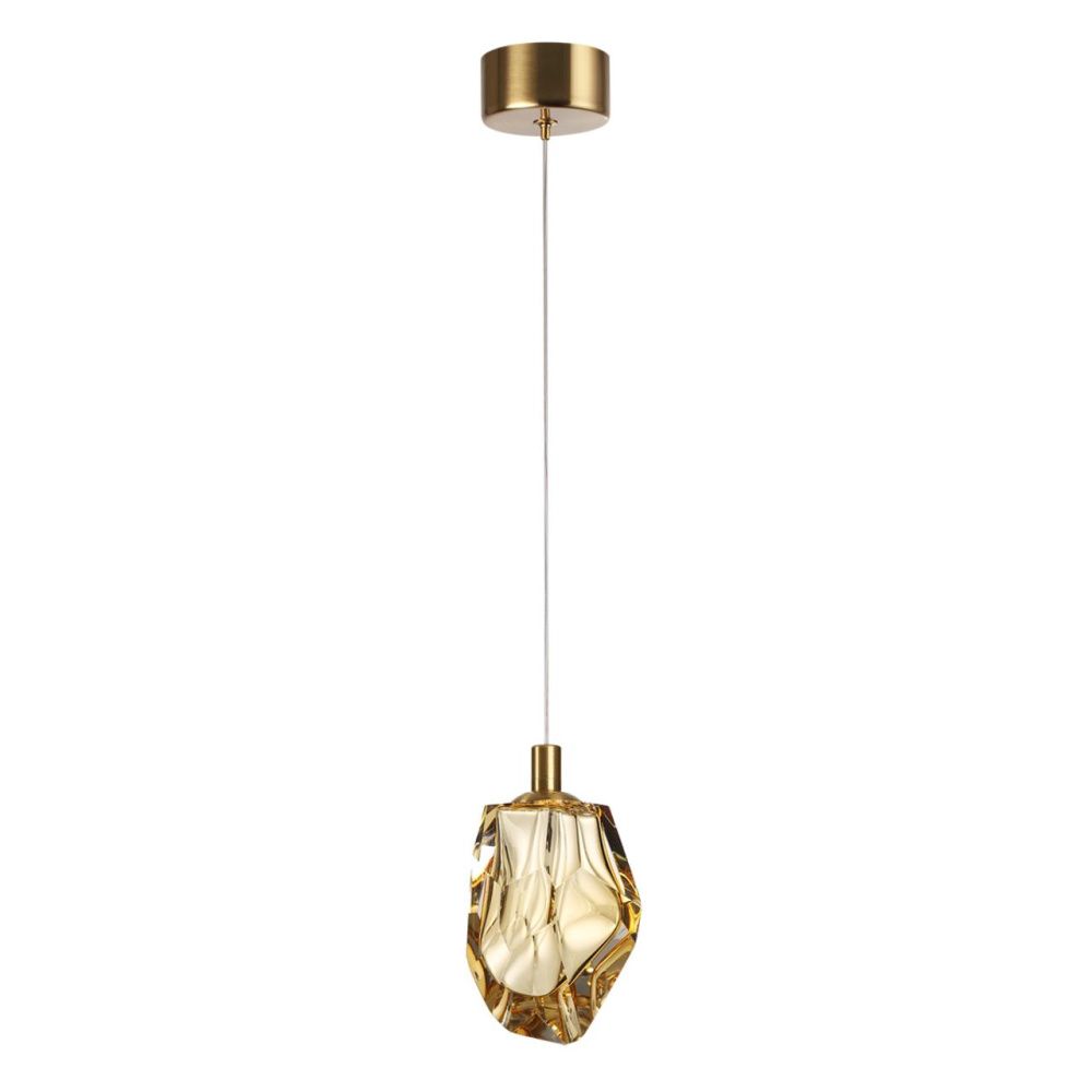 Подвесной светильник 9*14*250- см, 1*LED*4W, 3000K, Odeon Light Gemme 7111/4LC, золотой