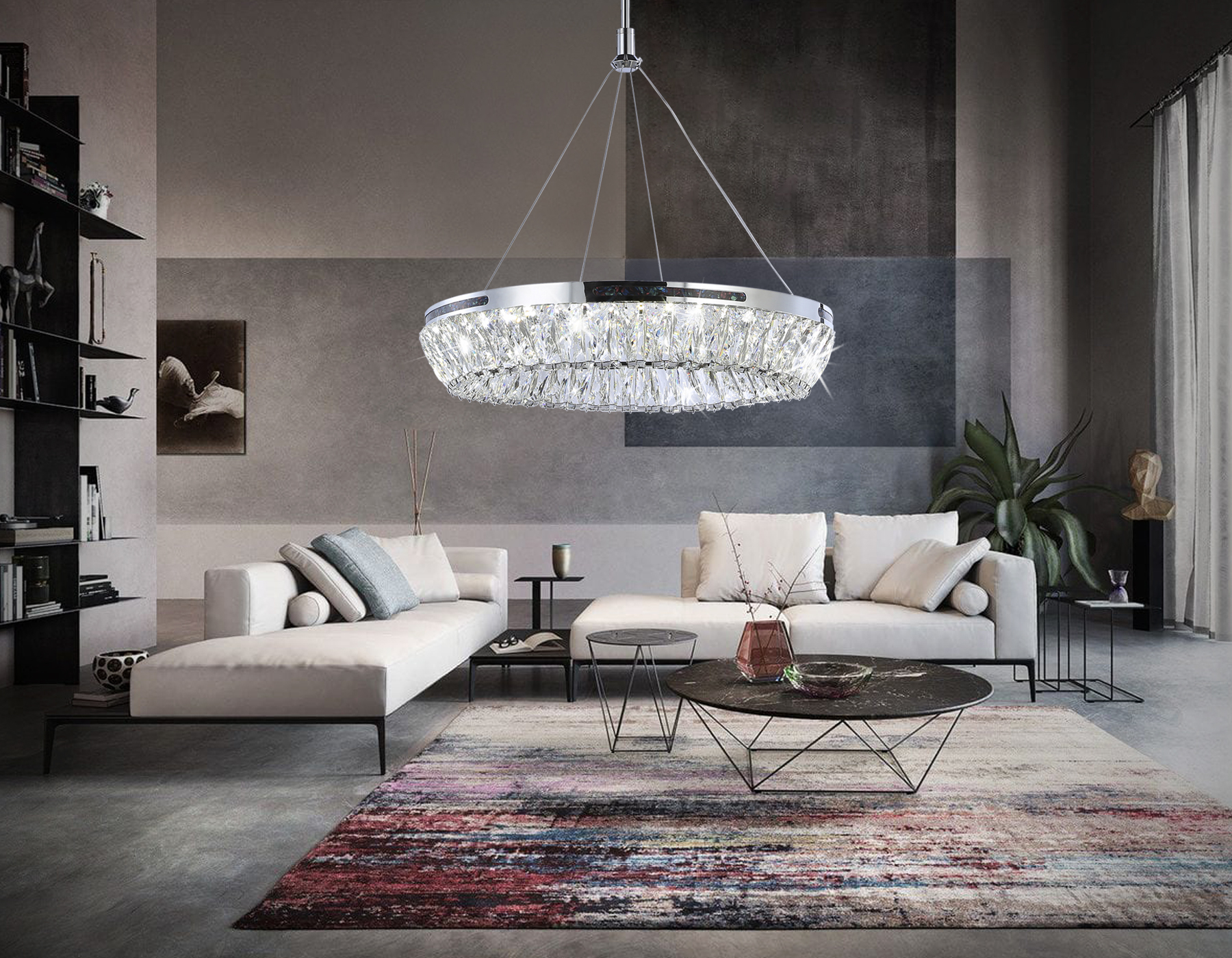 Люстра подвесная 50*9*54 см,  47W, 3000К, хром Ambrella Traditional Traditional TR5022