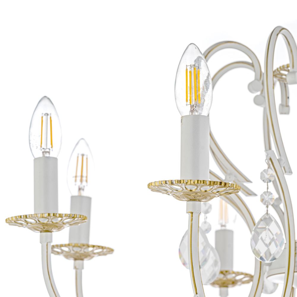 Люстра *64*48 см, 8*E14*40W, Arti Lampadari Miracoli Cg Miracoli E 1.1.8 CG, Кремовый