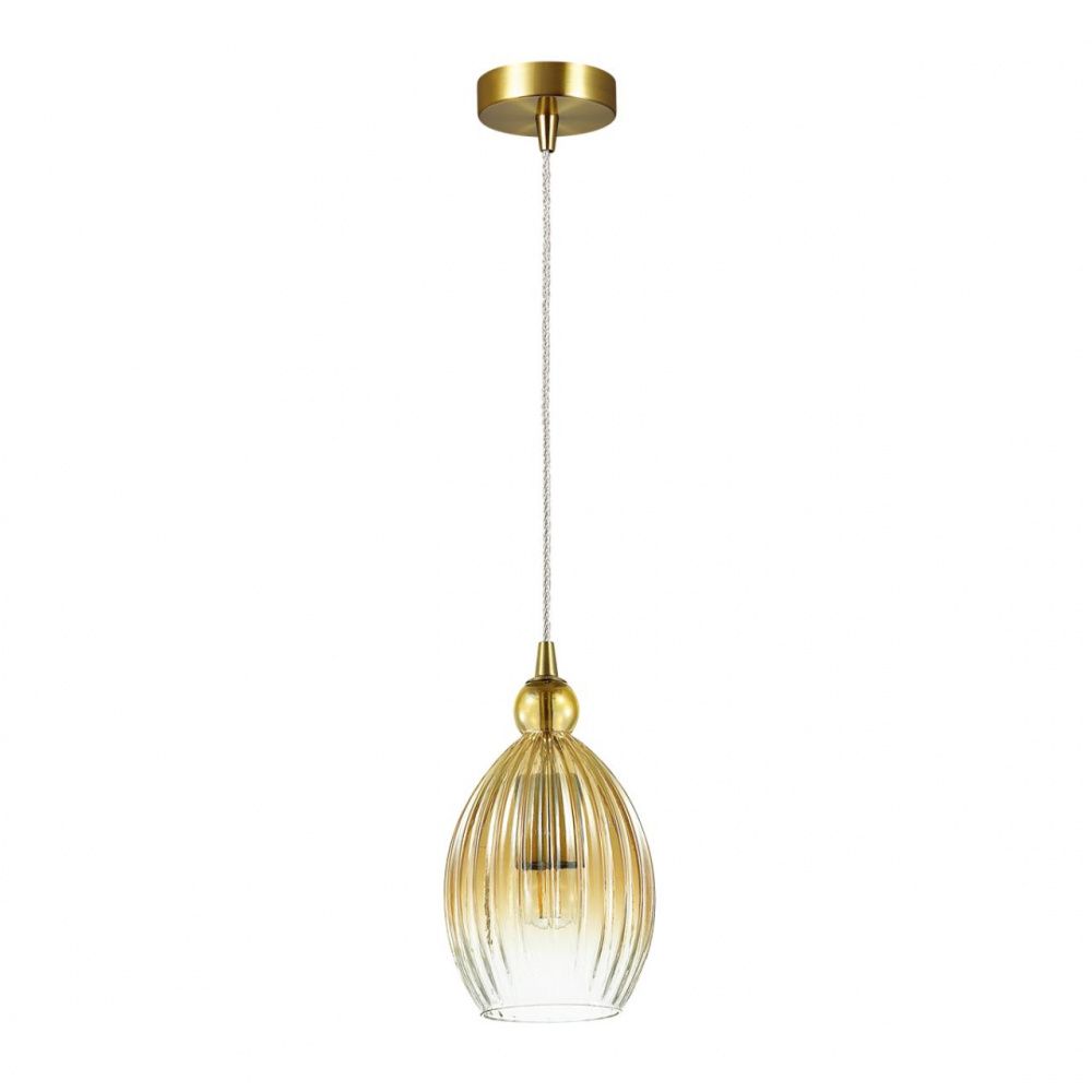 Подвесной светильник Odeon Light 15 см Storzo 4712/1, бронза-янтарный