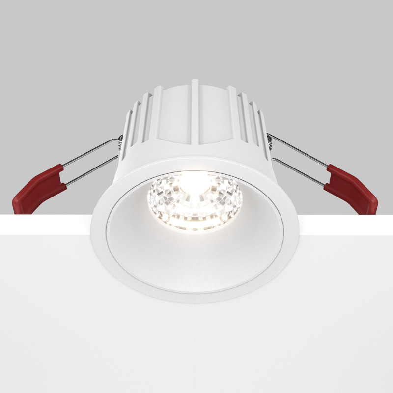 Светильник 9 см, 15W, 4000K, Maytoni Downlight Alfa LED DL043-01-15W4K-RD-W, белый