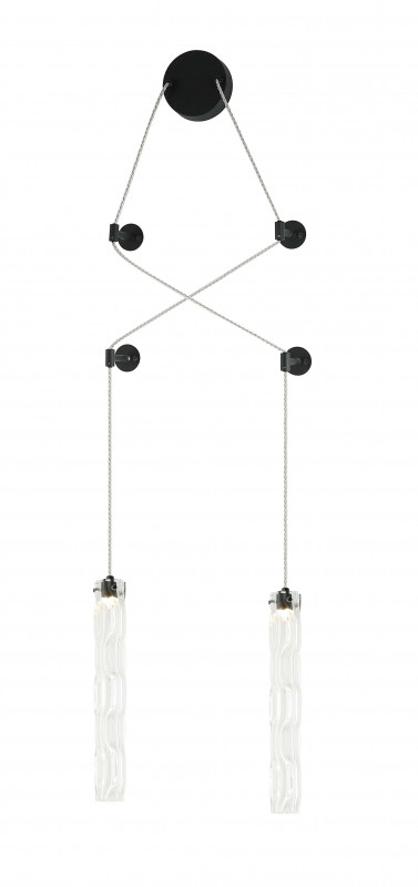 Светильник 15*60*53/150 см, 2*E14 40W Черный Stilfort Satori 2161/02/02WP