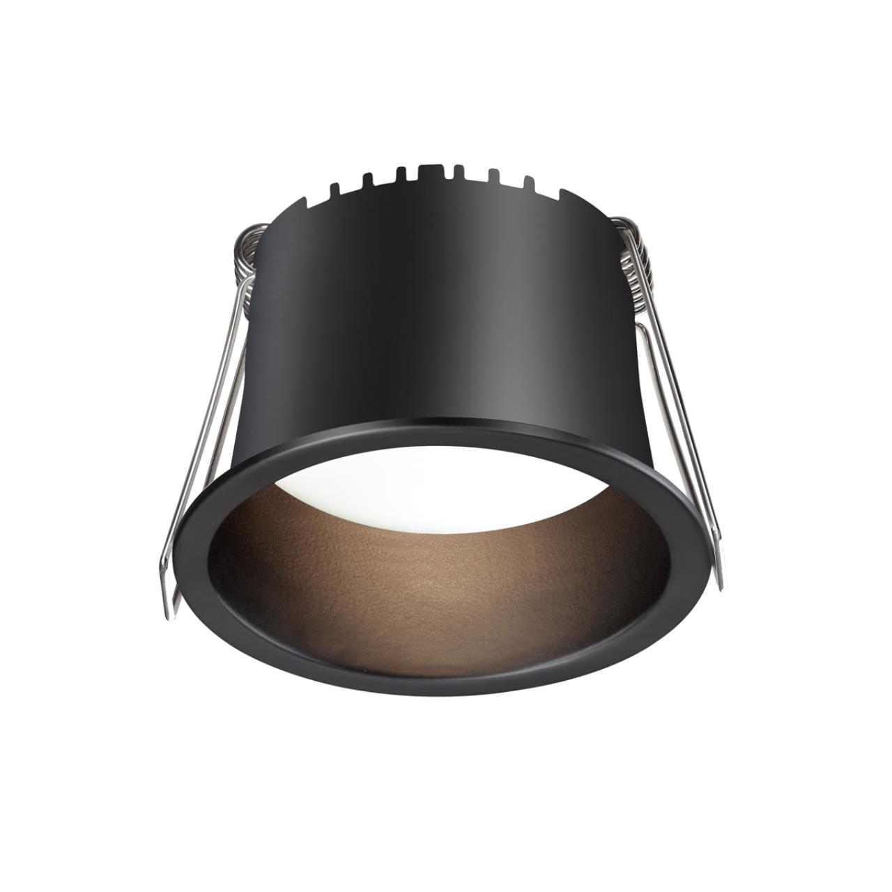 Светильник встраиваемый светодиодный 7,4*7,4* см, LED 6W*3000 К, Novotech Spot Tran, черный, 359233