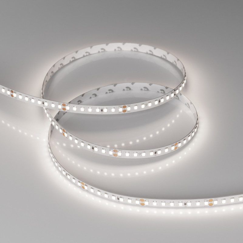 Лента RT-A160-8mm 24V Day5000 (12 W/m, IP20, 2835, 5m) (Arlight, высок.эфф.150 лм/Вт) 024536(2). Цена указана за 5 метров. Продается кратно 5 метрам.