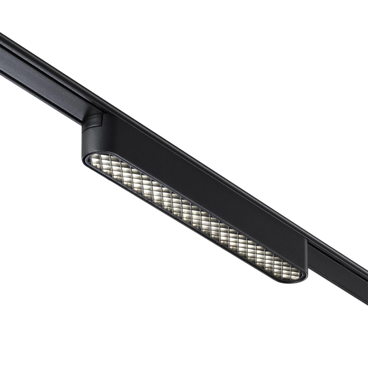 Трековый светильник для низковольтного шинопровода 22,2*2,5* см, LED 12W*3000 К, Novotech Shino Smal, черный, 359246