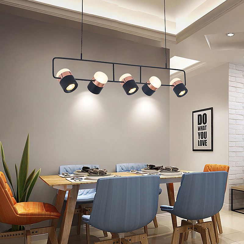 Светильник подвесной 110*20-200 см, 5*LED*6W, 3000-6000K, Lightera Rudolf LE114L-5B SMART, Черный