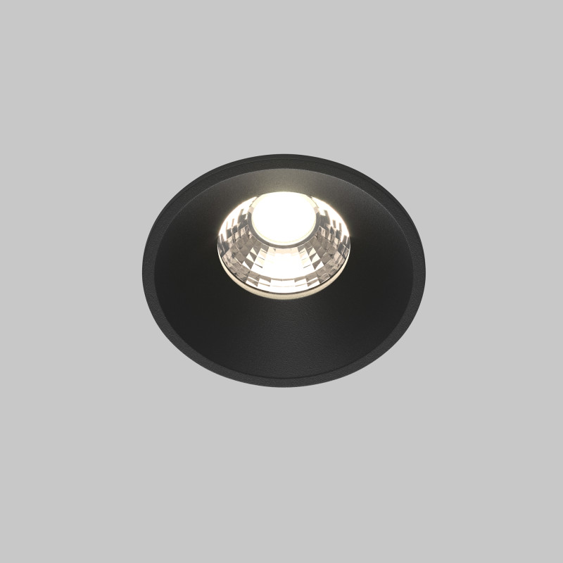 Встраиваемый светильник 6*6*5,3 см, LED, 7W, 4000К, Maytoni Technical ROUND DL058-7W4K-B черный