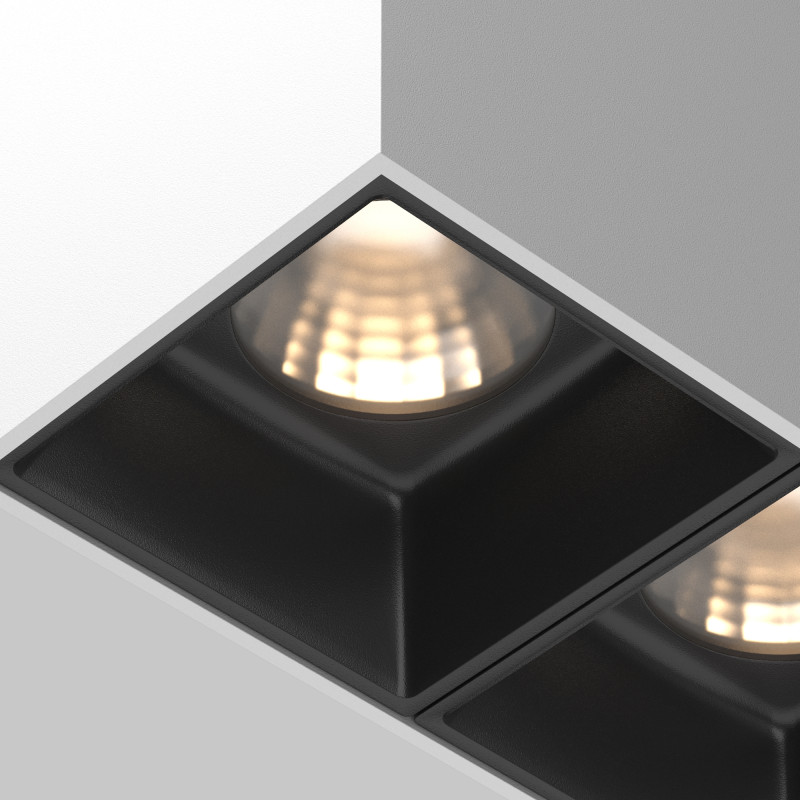 Потолочный светильник 14,5*7,5*9,5 см, LED*24W, 3000 К, Alfa LED C065CL-02-L12W3K-W Maytoni Ceiling & Wall, Бело-черный