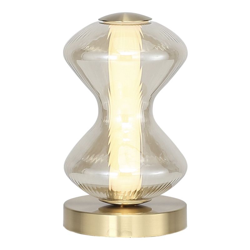 Настольная лампа *14*-24,5 см, 1*LED, 6W, 3000K, ST-Luce Spine SL6136.204.01, золотой