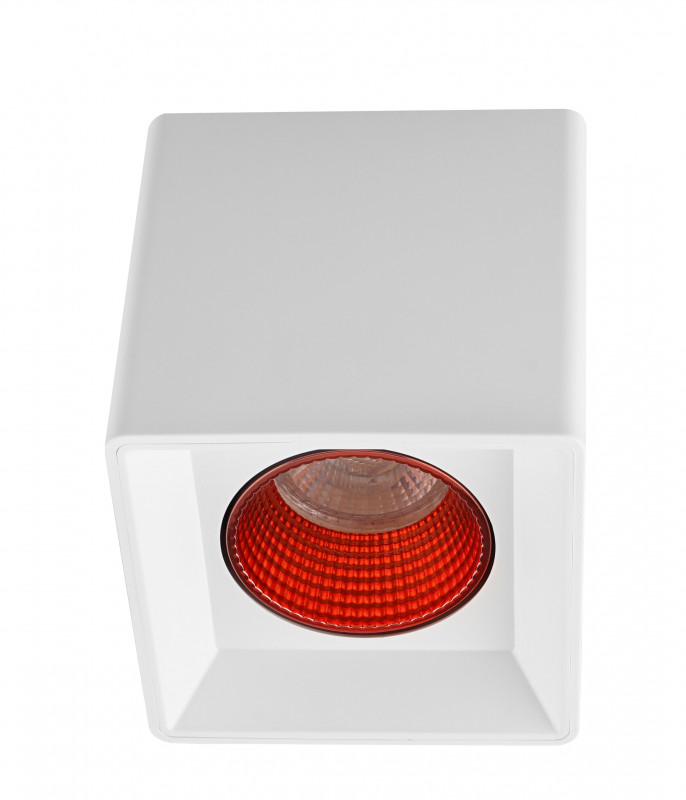 Светильник 9*9 см, MR16(G5,3) 10W, Denkirs DK3080-WH+RD белый