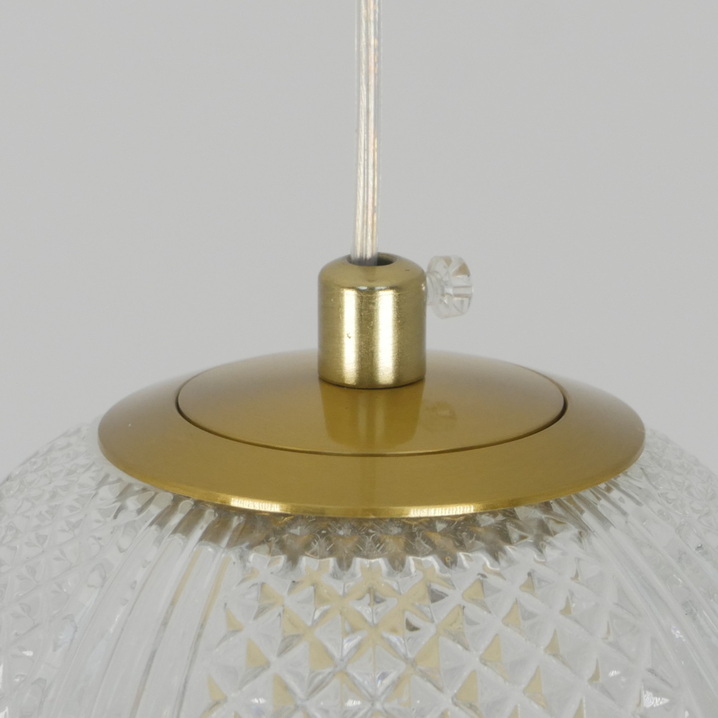 Светильник DZN-13242 БРОНЗА  D100/H1500/1/G9/4000K стеклянный шар с узором LIGERO 24-05