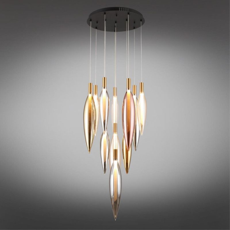 Каскадная люстра 50*100-250 см 47W, 3000K, Aployt Emilin APL.854.06.47, черный