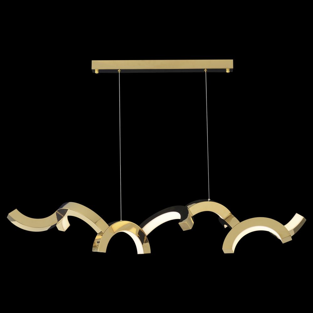 Светильник подвесной 128*30,5*23,5-227,5 см, *LED*100W, 3000K, Crystal Lux Hatt HATT SP100W LED, Золото