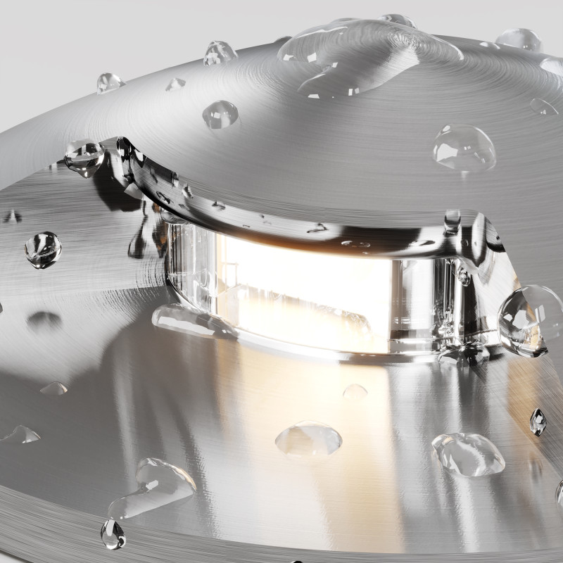 Встраиваемый светильник 4,2*7,8 см, LED*1W, 3000 К, Flash O044DL-L1S3K1 Maytoni Outdoor, Серебро