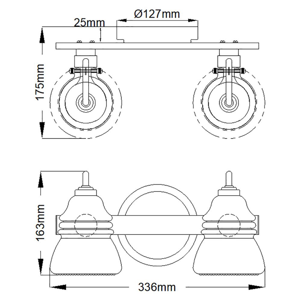 Бра для ванных комнат Kichler, Арт. KL-TALLAND2-PC-BATH