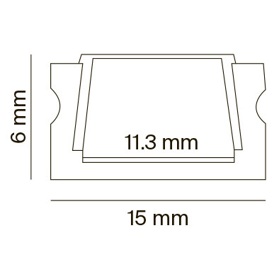 Алюминиевый профиль Накладной 2000*15*6 мм Maytoni Technical Led Strip ALM001S-2M Серебро, цена за штуку