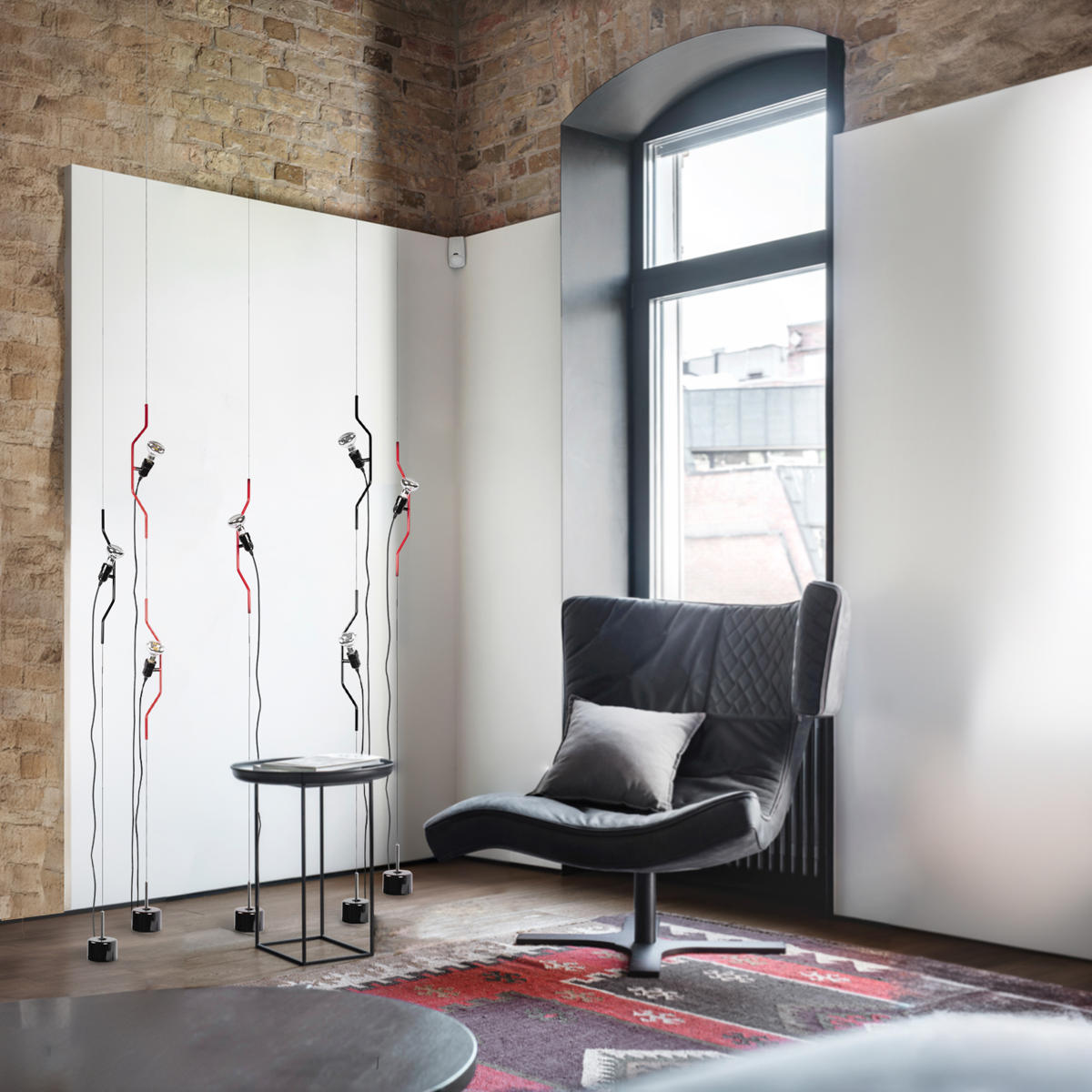 Подвесной светильник 11*400 см, 2*E27*40W LOFT IT Parentesi 10346/2 Black черный
