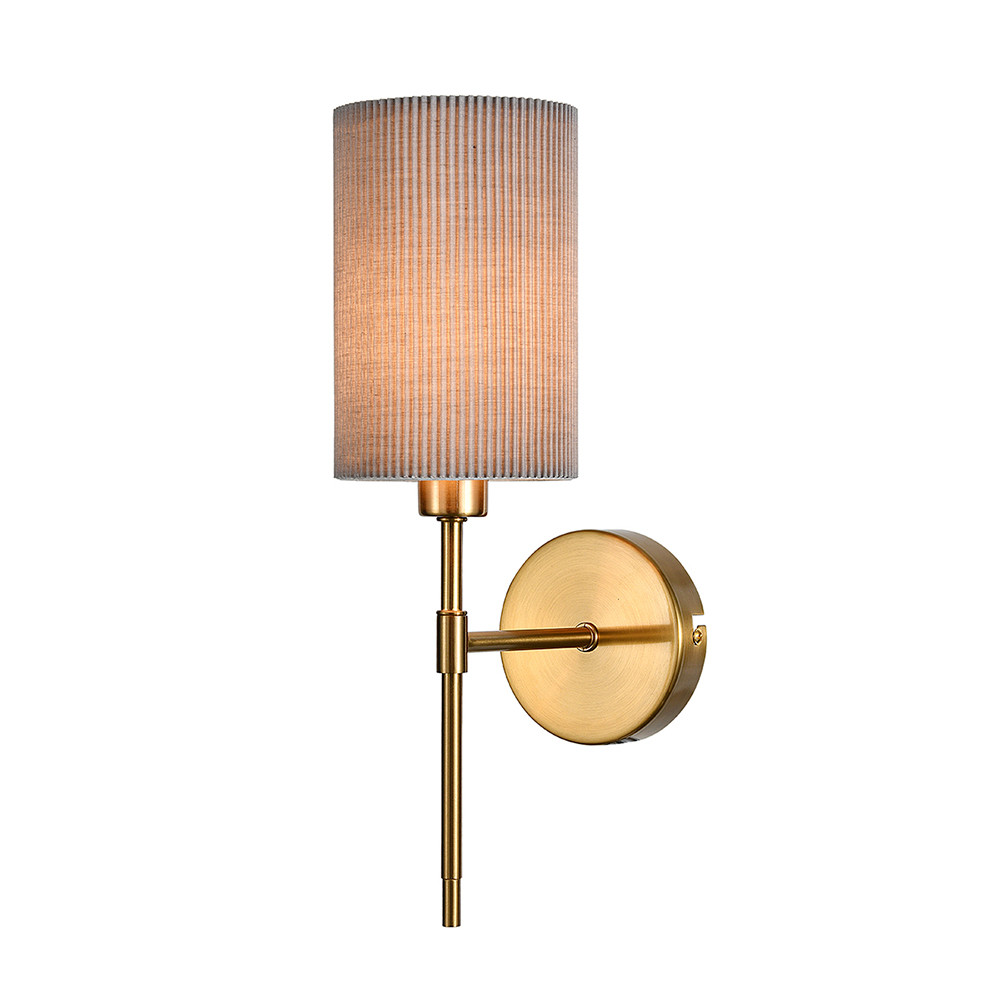 Настенный светильник 19*11*34 см, 1*40W, E14  Indigo Plisse 13033/1W Brass