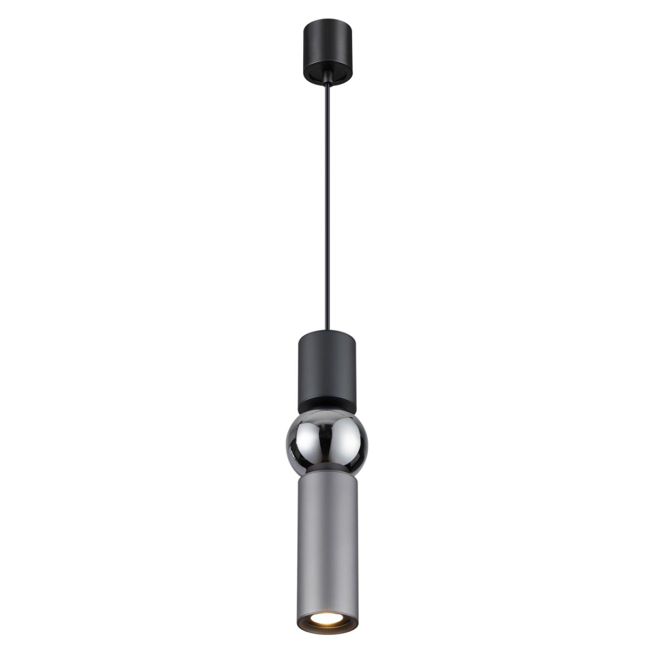 Подвесной светодиодный светильник Odeon Light Sakra 4070/5L серый, диаметр 9 см