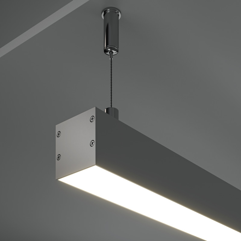 Алюминиевый профиль  Накладной 2000*35*35 мм для светодиодной ленты Maytoni Led strip Серебро ALM-3535B-S-2M
