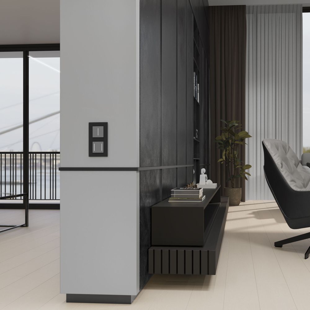 Сенсорный выключатель одноклавишный с подсветкой Werkel W4512006, серебряный