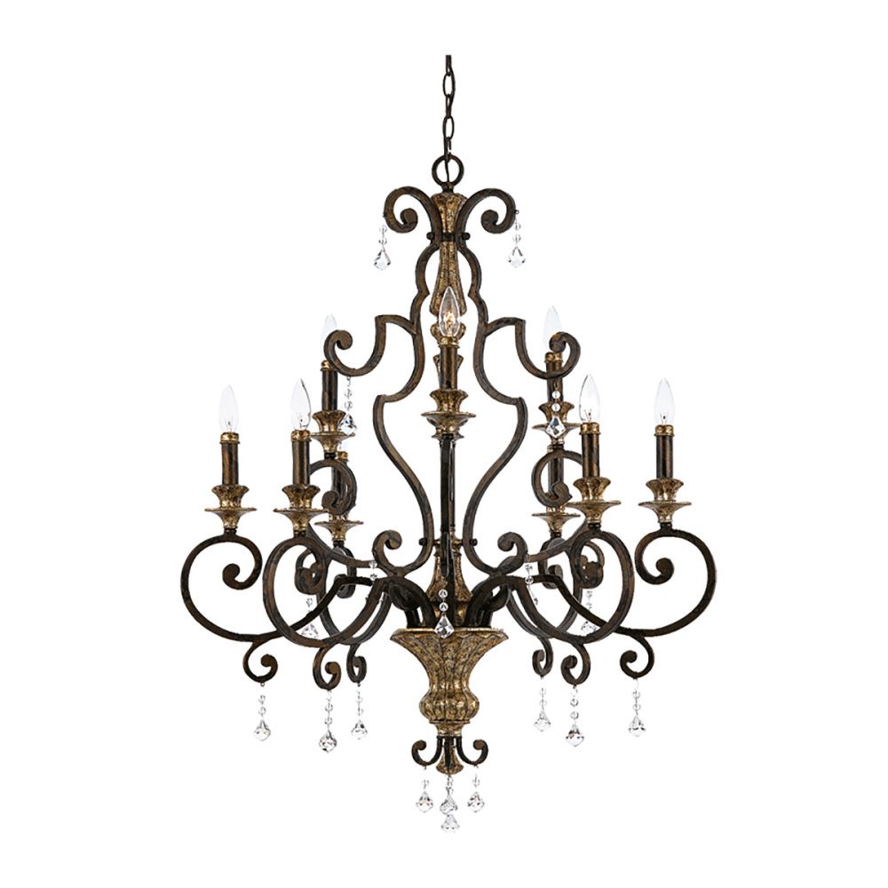 Люстра *81*118-357 см, E14*60W, Natural Concepts Quoizel Marquette QZ-LARISSA-FL, бронза, латунь