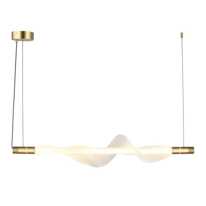 Подвесной светильник 100*20*60-200 см, 1*LED, 12W, 3000K, Aployt Adilin APL.647.03.12, латунный