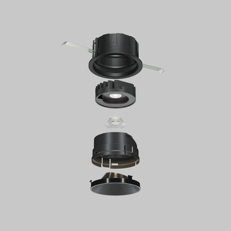 Декоративная рамка-отражатель для серии Wise 7*2,25 см, LED*W Ring057-10-B Maytoni Downlight, Черный