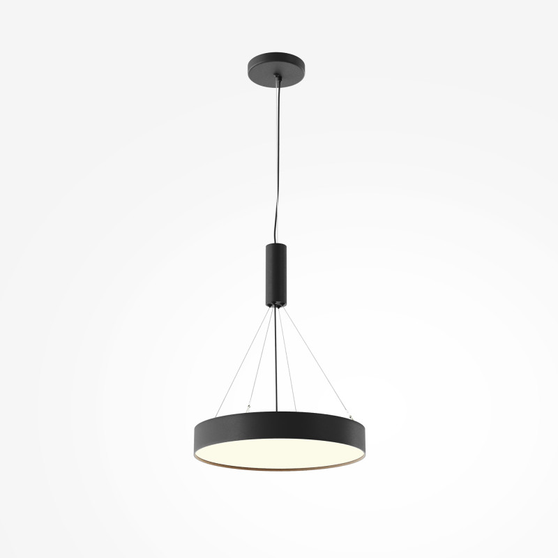Накладной светильник 40*40*6 см, LED, 45W, 3000К, Maytoni Technical Zon C032CL-45W3K-RD-B черный