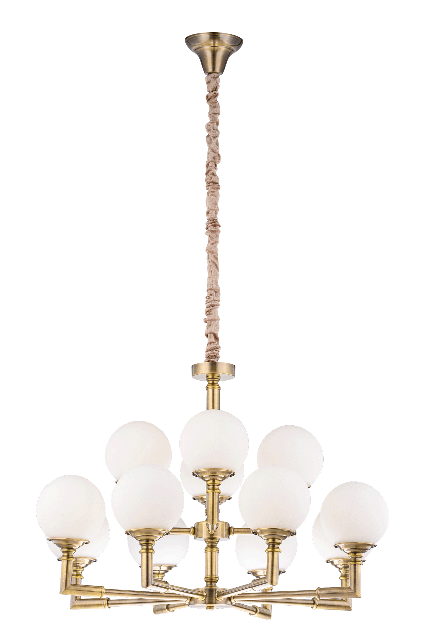 Люстра 820*550-1300, 12*E14, 40W NewRgy Модерн 8683/8+4BR BRONZE, Бронза