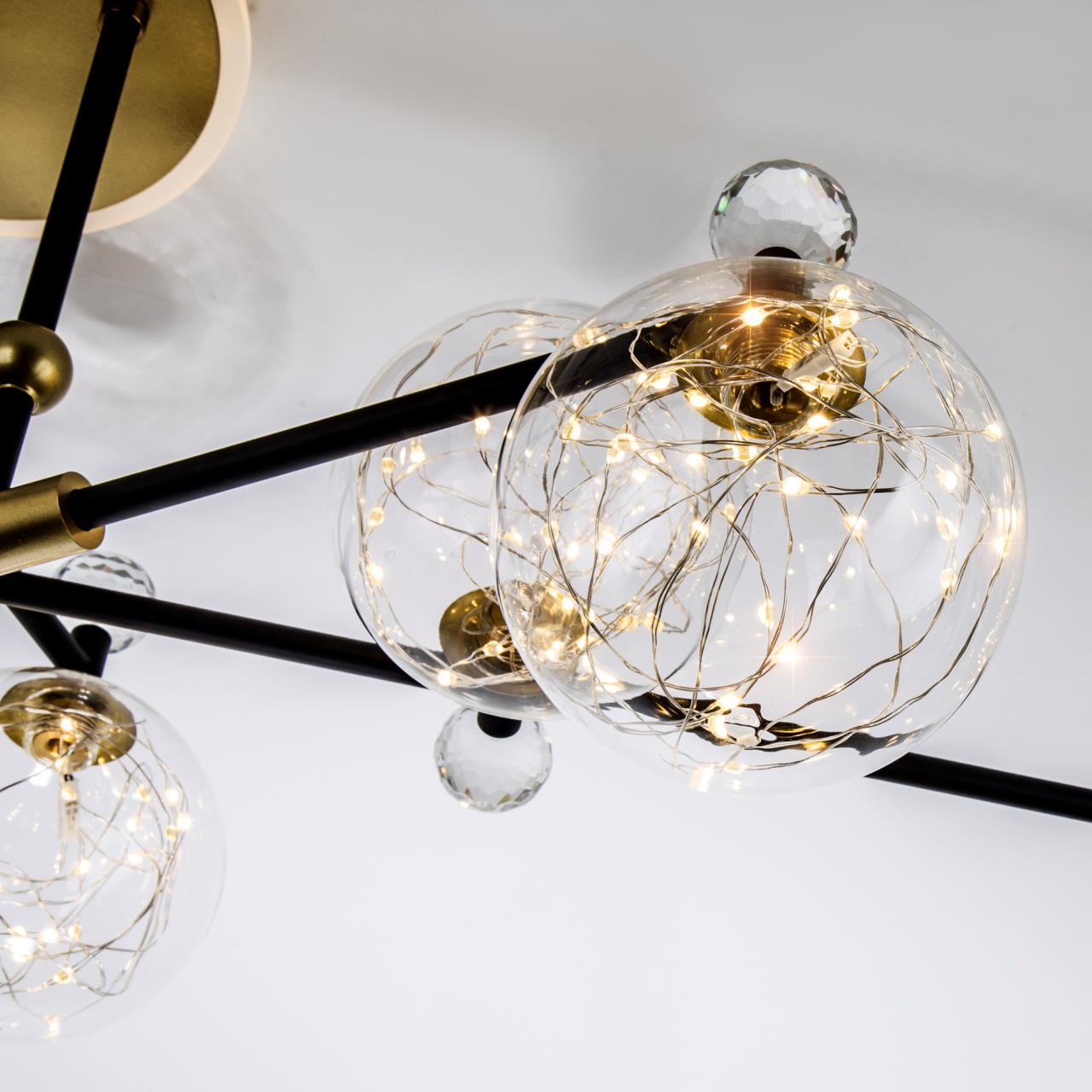 Светильник 180*180*40 см, LED 50W, 3000 / 6000K, Золото, Чёрный MODELUX ML.6079.9