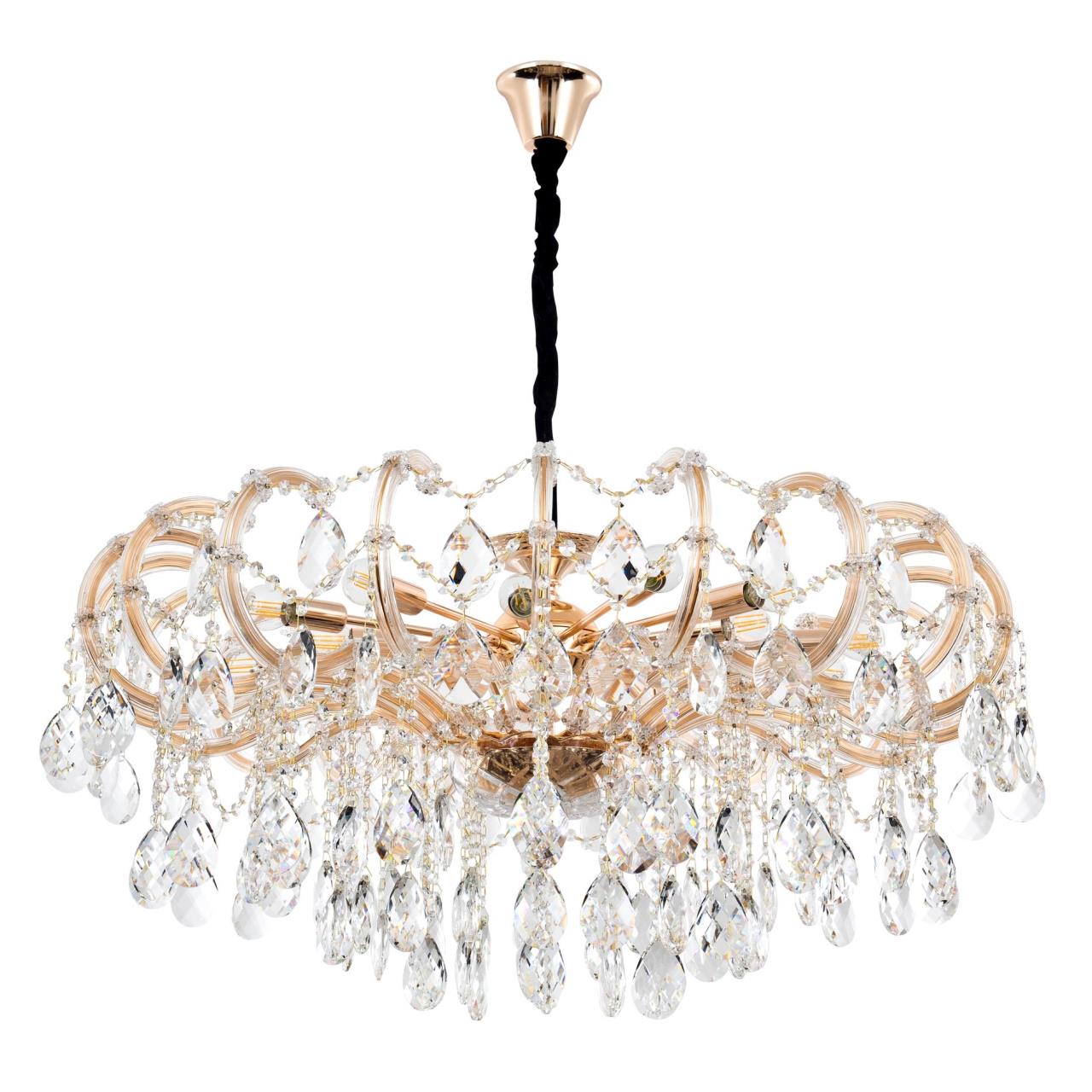 Подвесная люстра 80*80*90 см, Е14 10x40W, Золото, Янтарный MODELUX premium ML.7001.10P