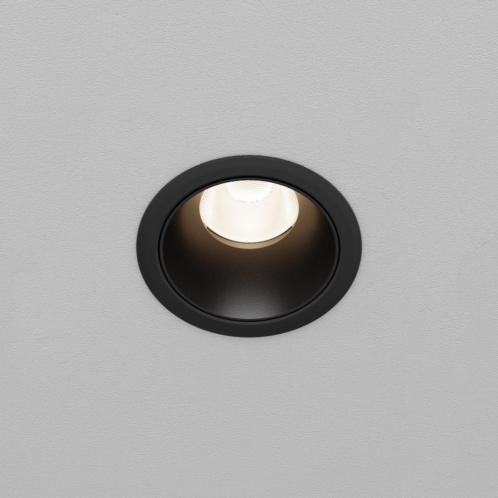 Встраиваемый светильник  DL115-10W-4K-B **-8,2 см, *LED*10W, 4000K, Maytoni technical Dip DL115-10W-4K-B, Черный