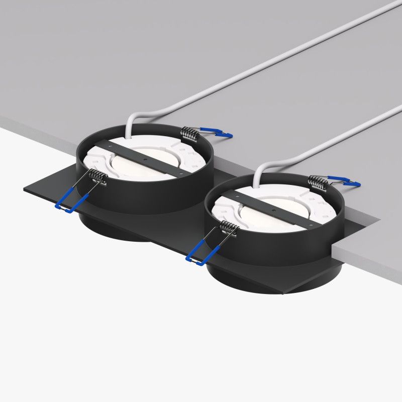 Светильник встраиваемый 22*11*4,5 см, 2*GX53*15W, Denkirs FLAT DK2092-BK, черный