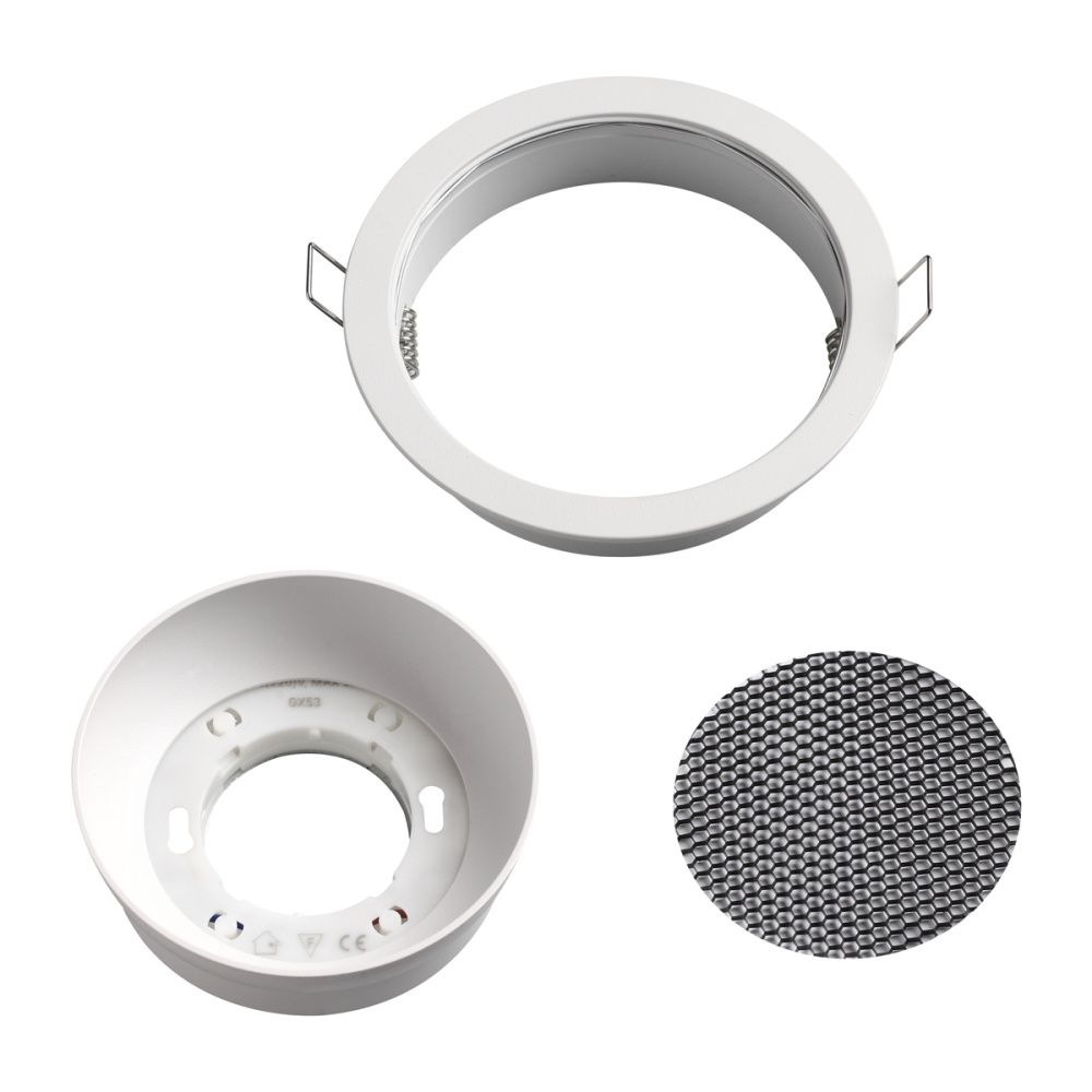 Светильник встраиваемый 11,5 см, вр 10,5 см, GX53 Novotech 371003 IP20 12W GEMINI, белый