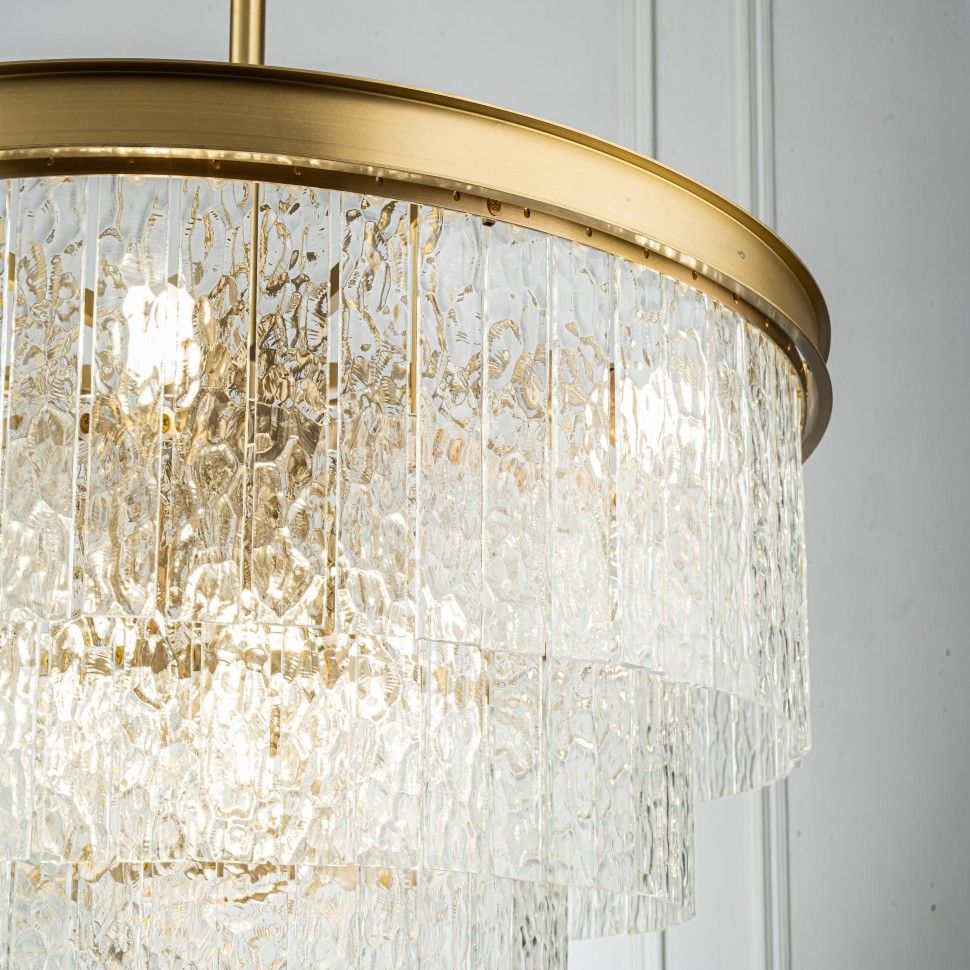 Подвесная люстра 80-72 см, 13*Е14*60W, K, Belfast Harland 6308-8 BR CL, Латунь