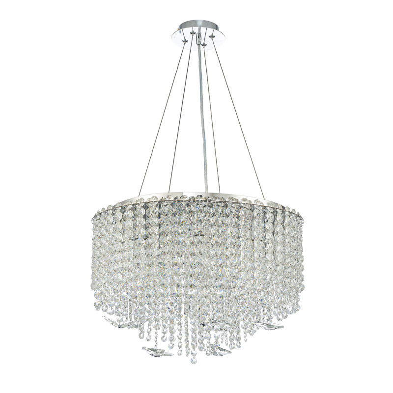 Подвесная люстра 50*50*130 см, 11*E14, 440W, Indigo GIULIETTA V000599 хром, 12051/11P Chrome