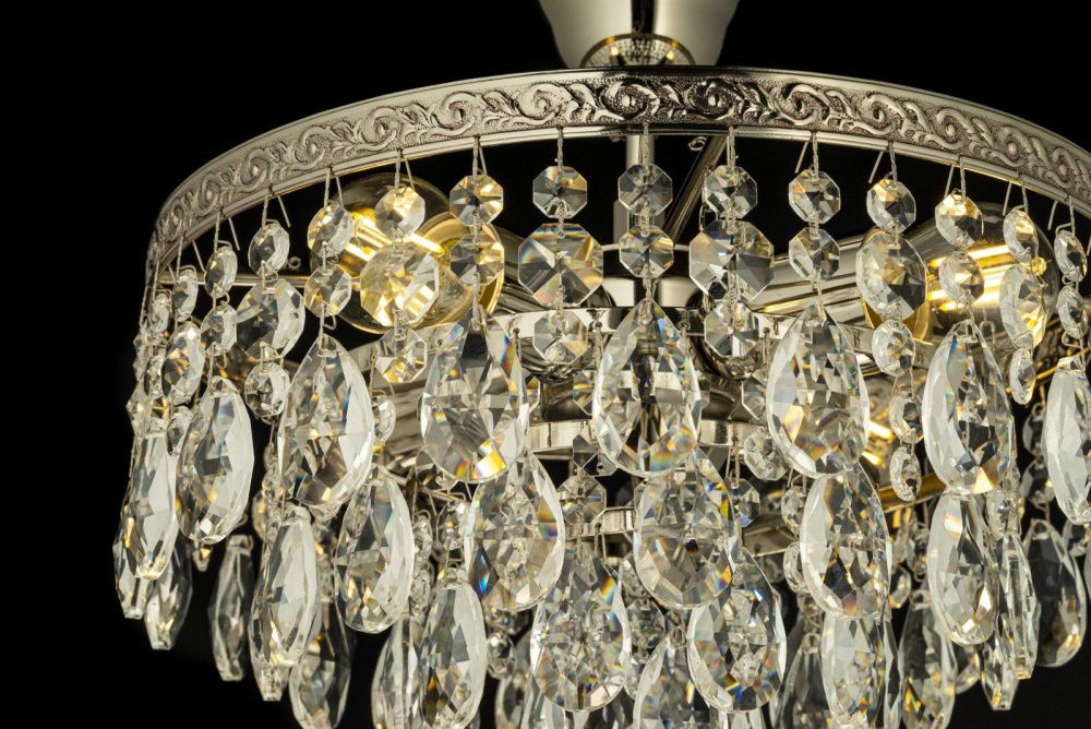 Люстра потолочная *30*23 см, 4*E27*60W, Arti Lampadari Castellana Nickel Castellana E 1.3.30.601 N, Матовый никель