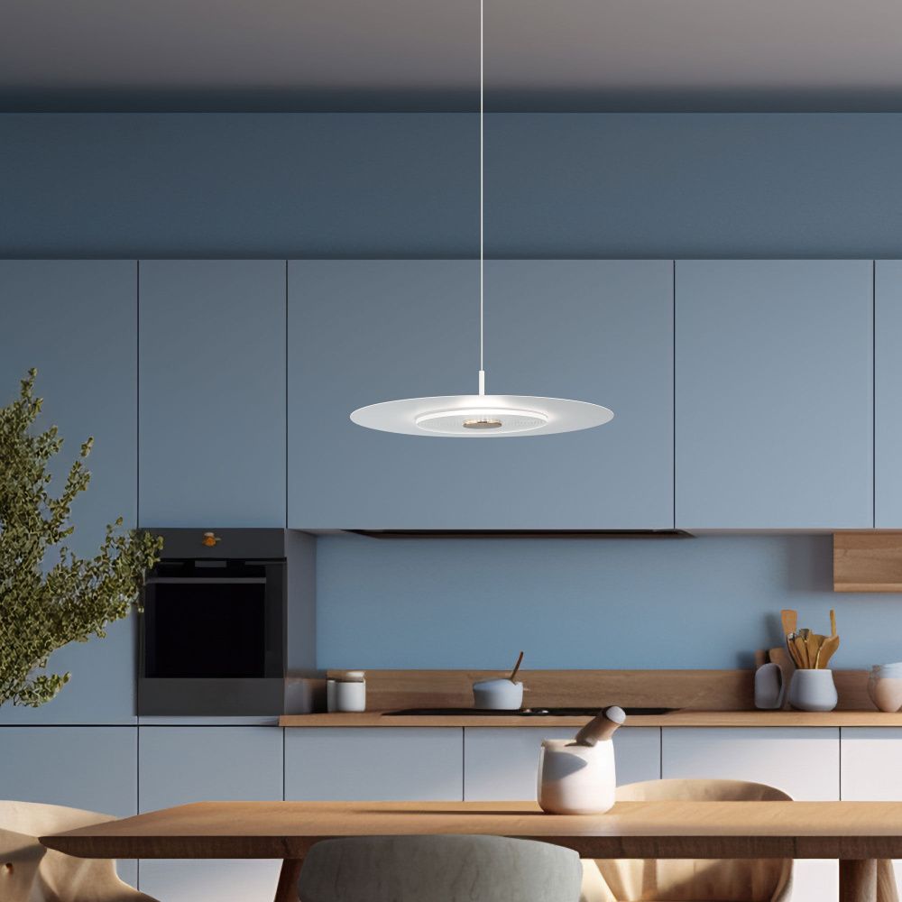 Подвесной светильник 40*40*12-112 см, LED*4W, 4000K, Eurosvet Kontur 40031/1 LED, белый, a069227