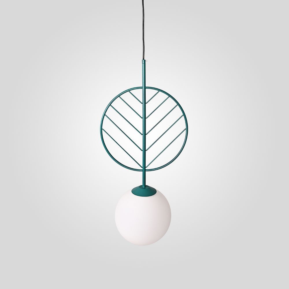 Подвесной светильник LEAF B Green 30*30*58 см, 1*LED*60W, ImperiumLoft LEAF01, Аквамарин