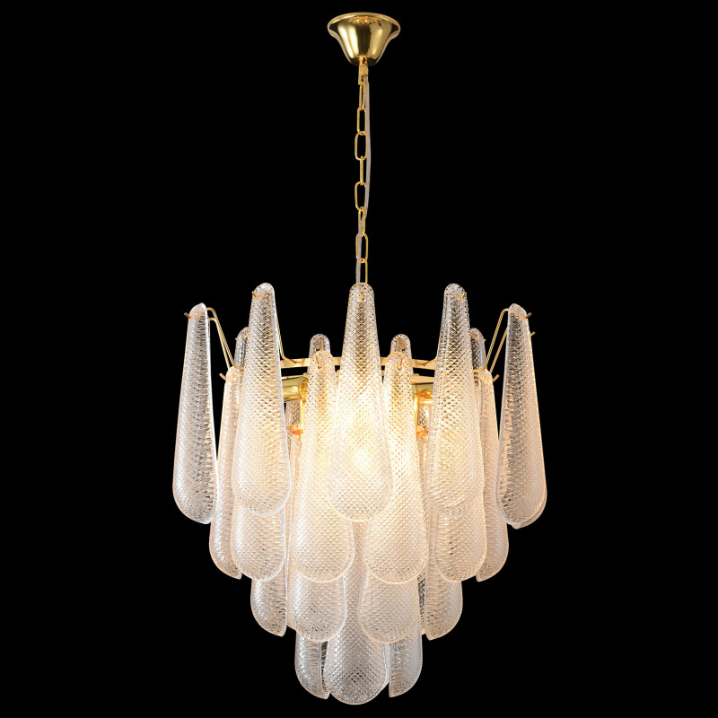 Каскадная люстра 46*148 см, 8*E14, 320W, Crystal Lux FONTAIN SP8 GOLD золотой