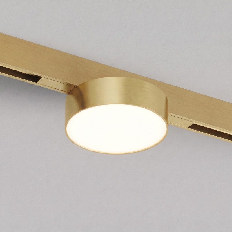 Светильник на шине 16*9,5*5,4 см, *LED*8W, 3000K, Denkirs SHINE PRIME FLOW 3000К | ШАЙН ПРАЙМ ФЛОУ 3000К DK4762-SB, сатинированная латунь