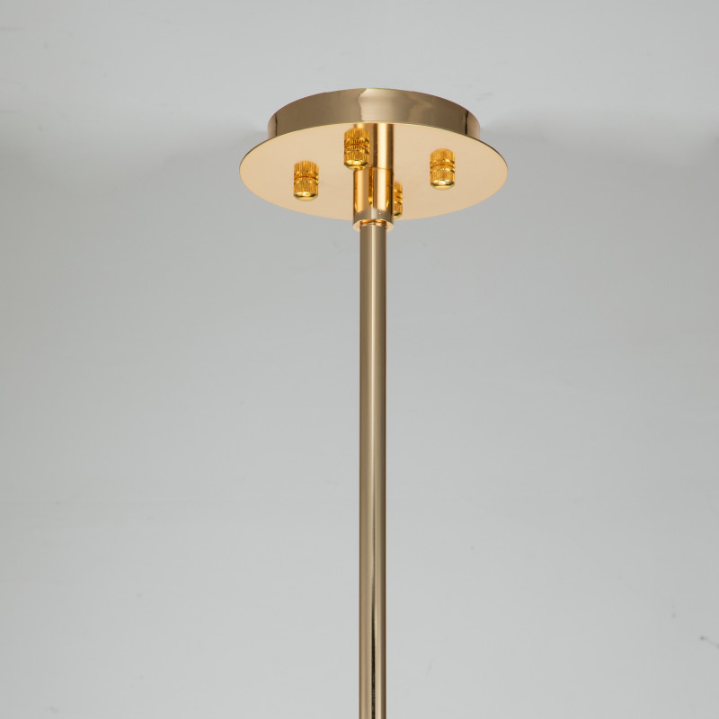 Подвесная люстра Favourite Atlant 2975-10P, D520*H730/1230, золота, трубочки из прозрачного стеклаи металла