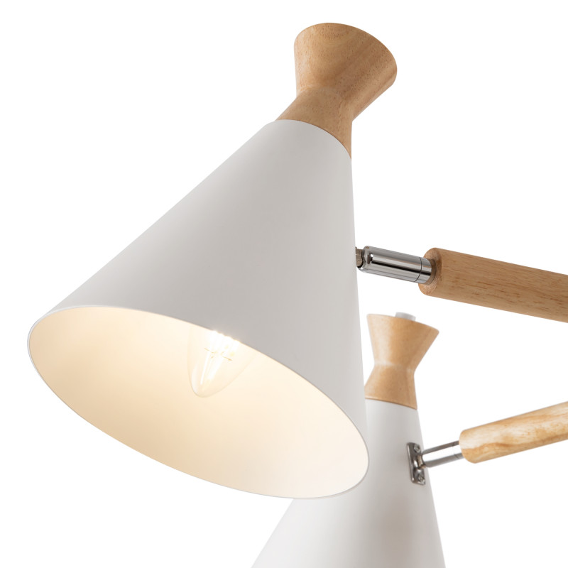 Светильник 76 см, Freya Rise FR5169PL-05W, белый-дерево