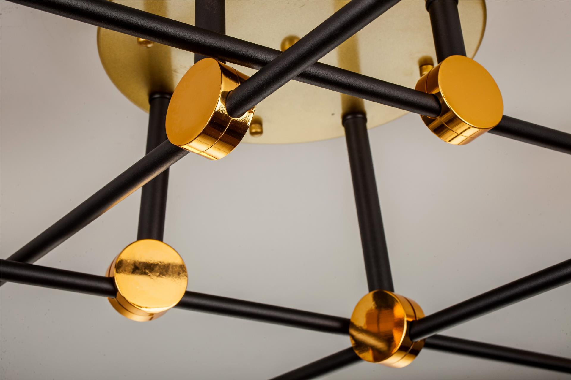 Светильник 140*120*20 см, LED 72W, 3000 / 6500К, Золото LED4U L2500-8