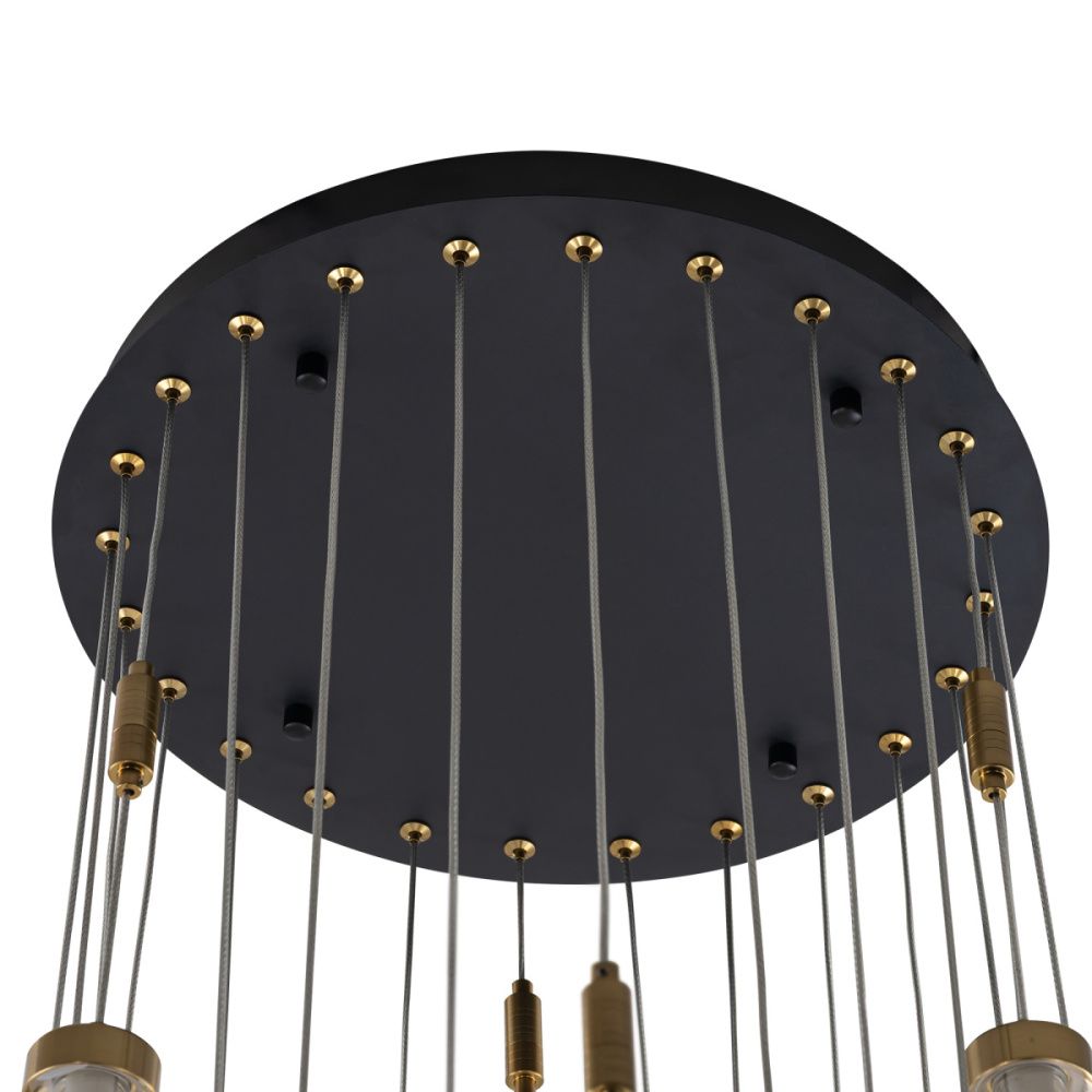 Люстра подвесная *46*240-500 см, *LED*158W, 3000K, Citilux Tanna CL253040, Латунь\Чёрный